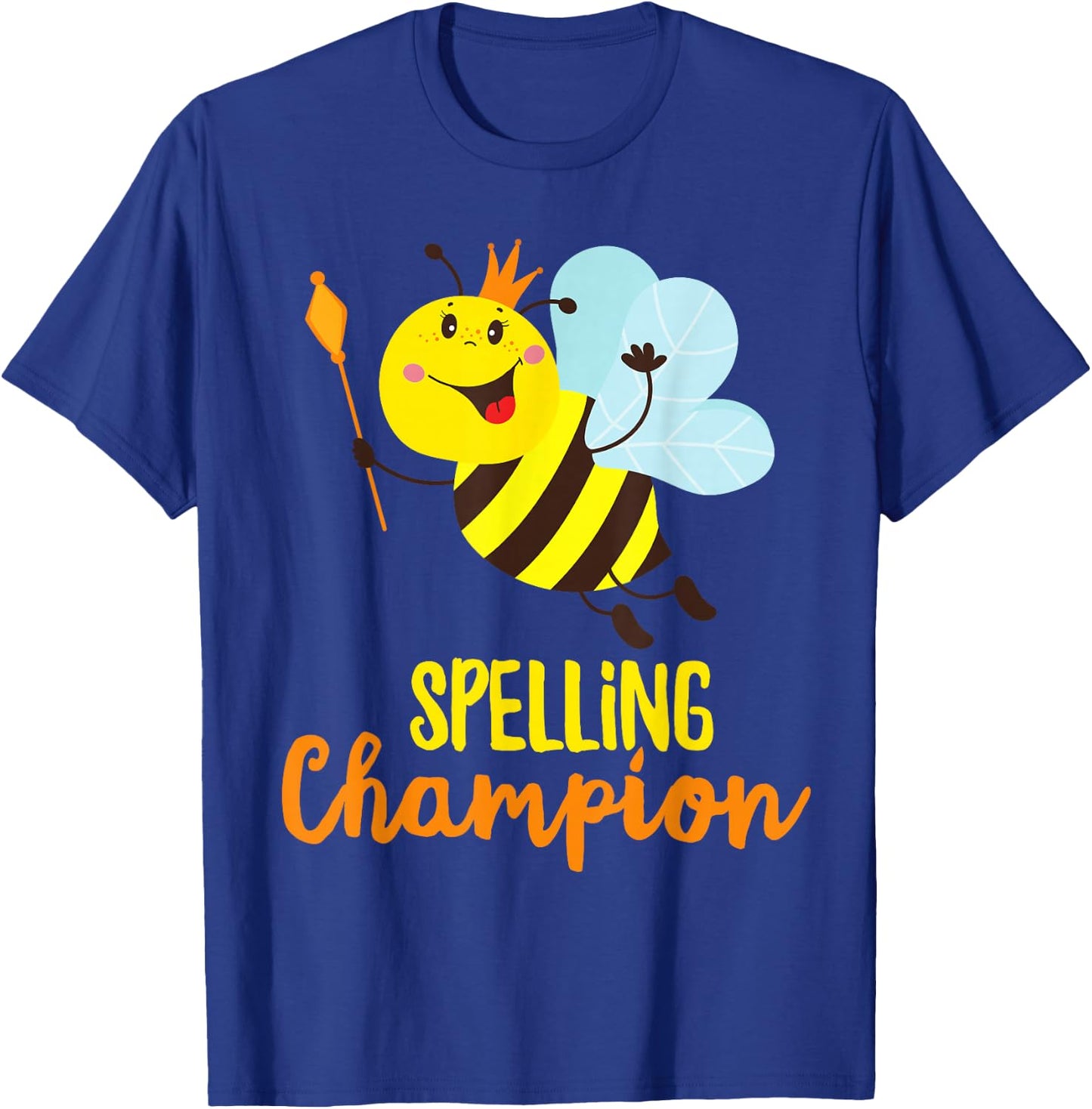 Spelling Champion Cute Bee Winner of Spelling Contest T-Shirt - T-Shirt | Royal