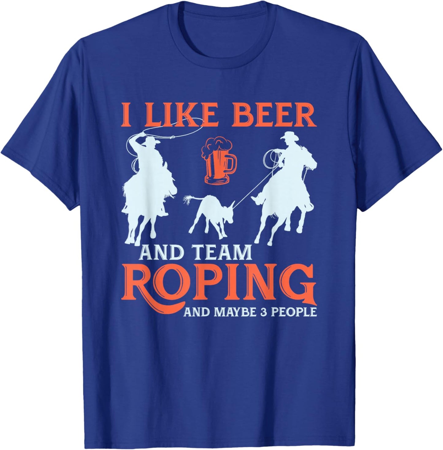 Team Roping Design for a Team Roper Perfect Rodeo T-Shirt - T-Shirt | Royal