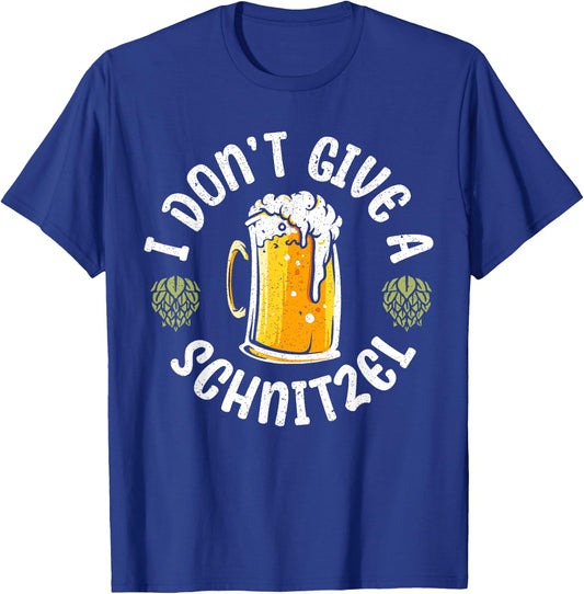 I Dont Give A Schnitzel for a Oktoberfest Beer Festival T-Shirt - T-Shirt | Royal