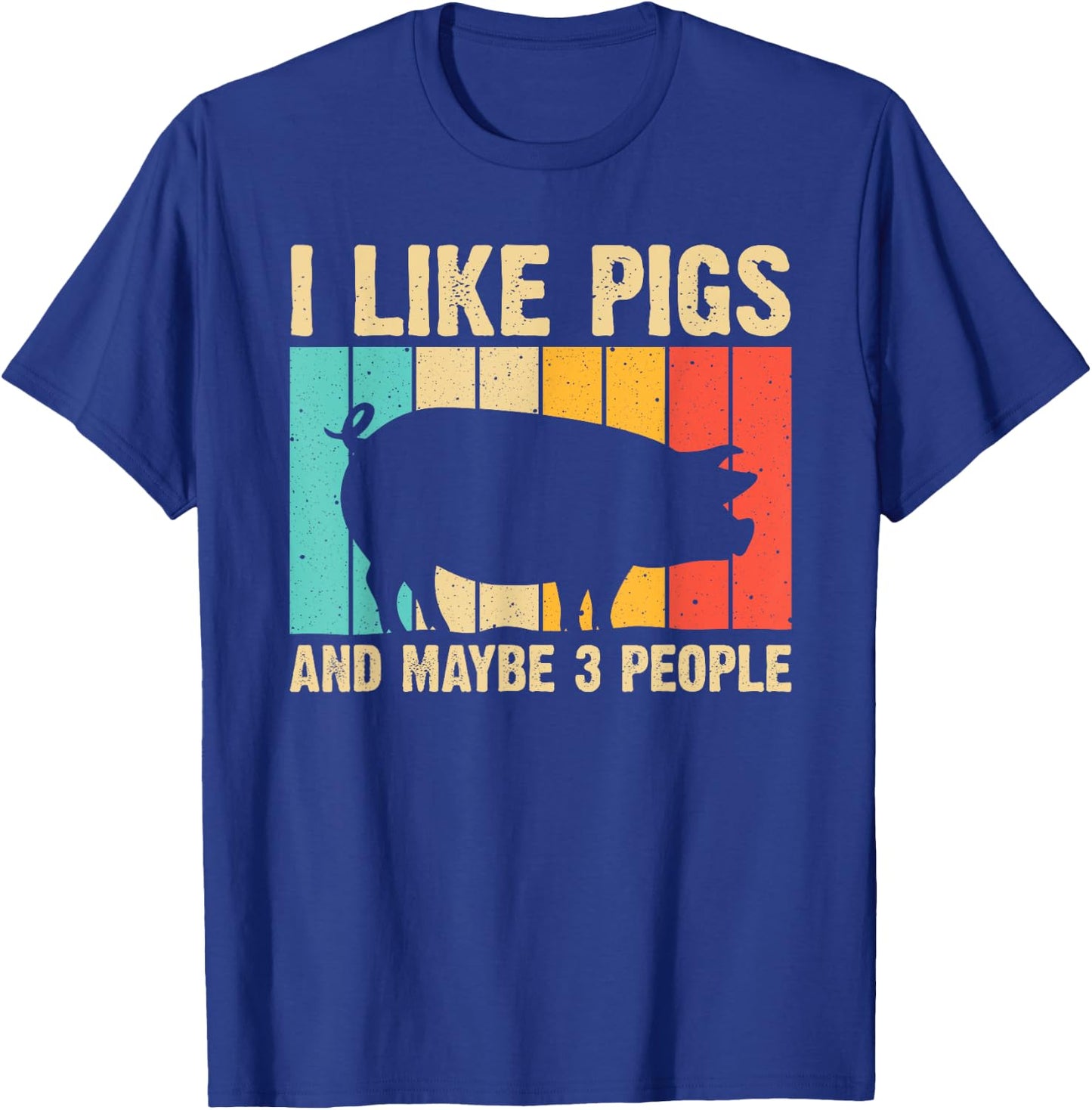 Funny Pig Women Farm Animal Swine Vintage Pig Lovers T-Shirt - T-Shirt | Royal