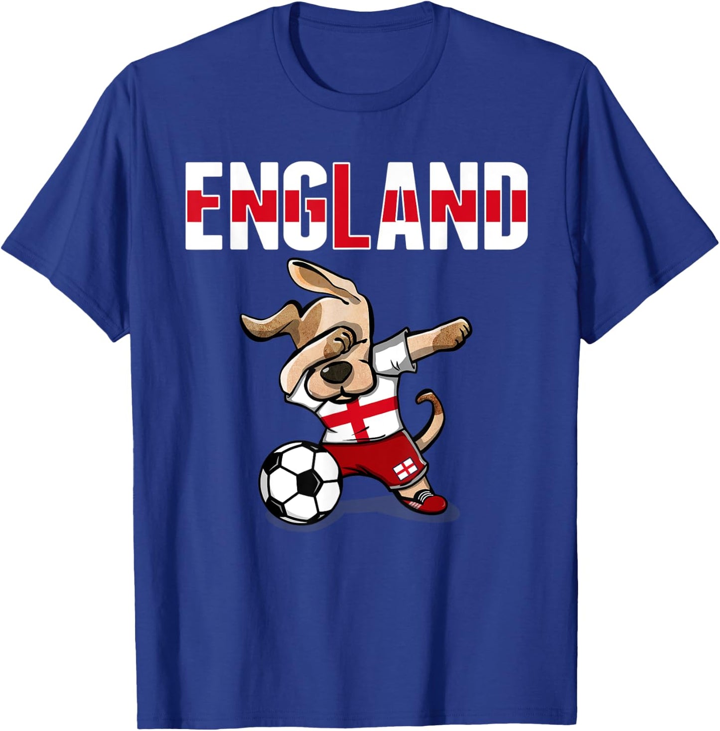Dabbing Dog England Soccer Fans Jersey English Flag Football Women Kids T-Shirt - T-Shirt | Royal