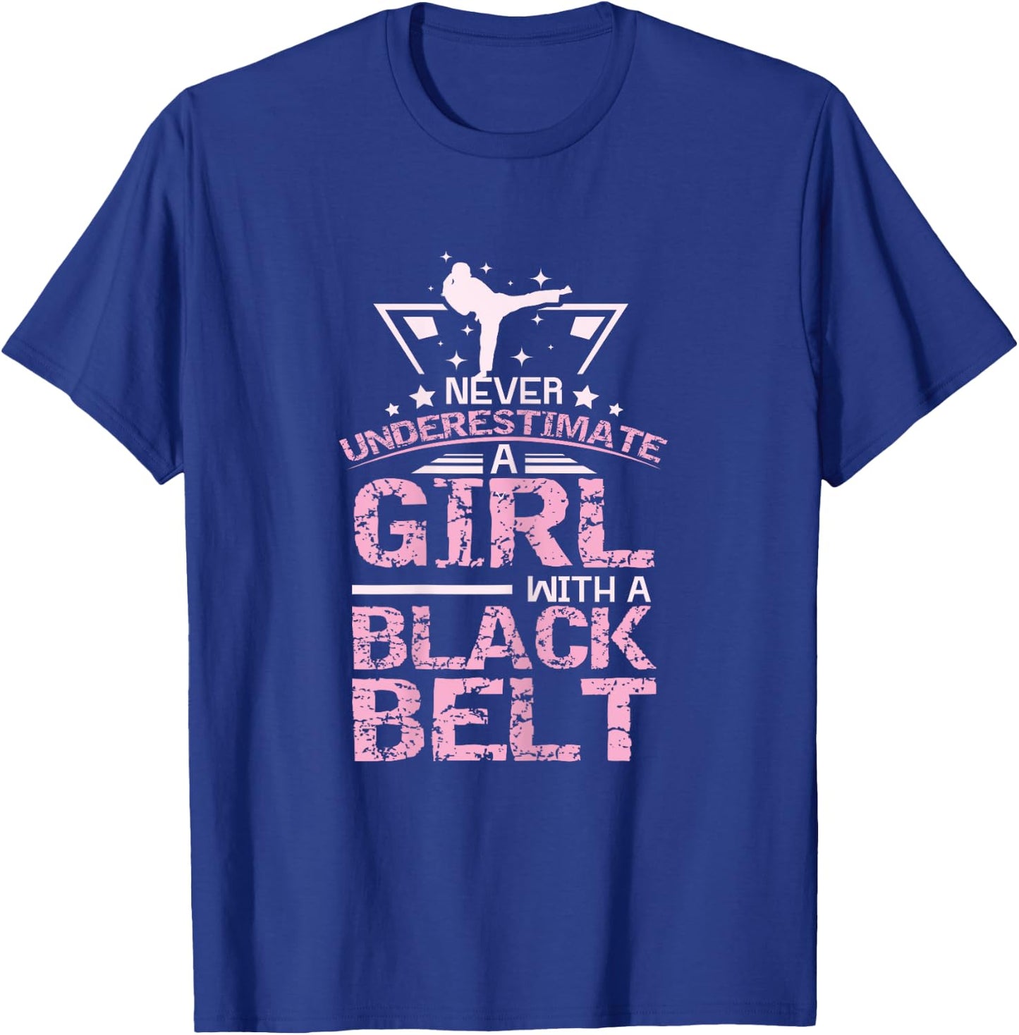 Black Belt Karate Taekwondo Girl T-Shirt - T-Shirt | Royal