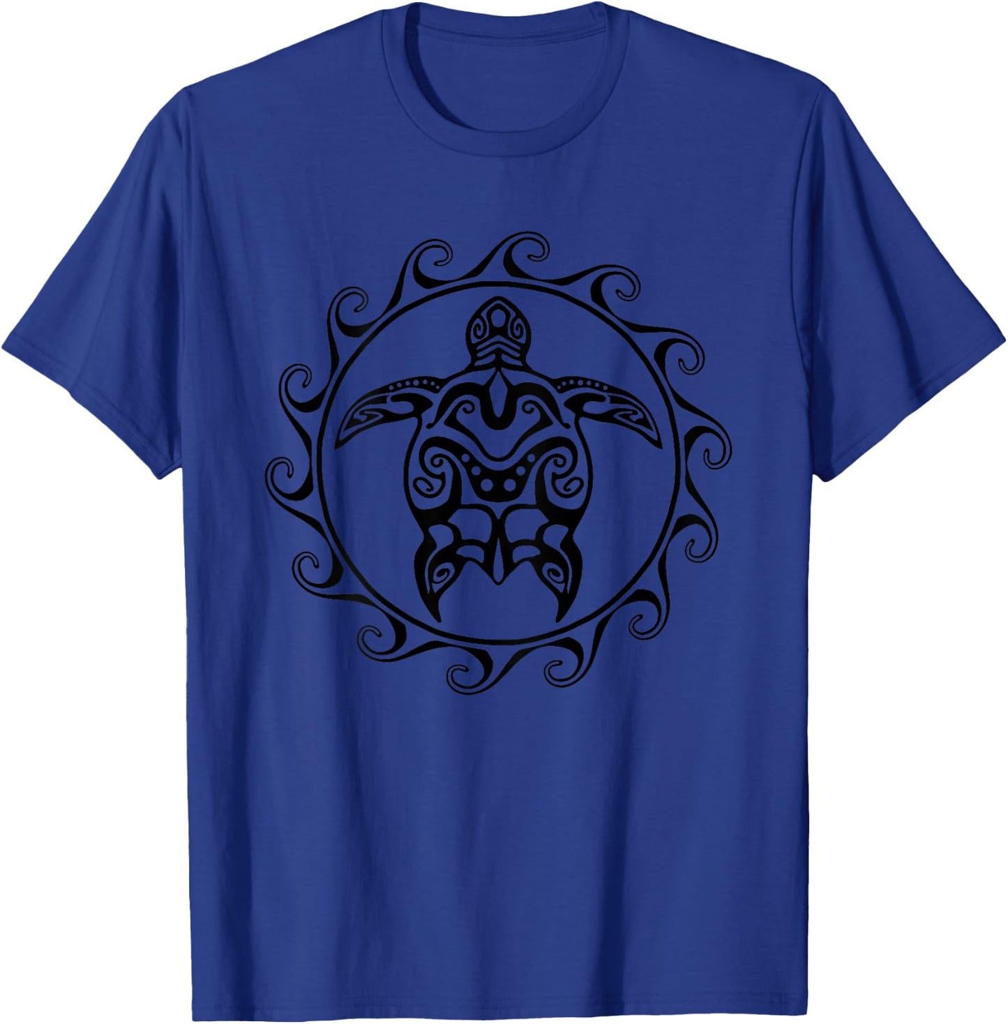 Tribal Polynesian Maori Sun Sea Turtle T-Shirt - T-Shirt | Royal