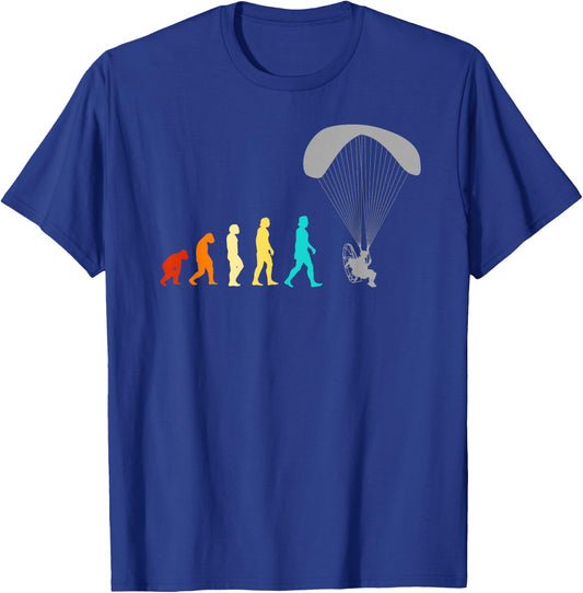 Paramotor Pilot Evolution Paramotoring Vintage Paramotor T-Shirt - T-Shirt | Royal