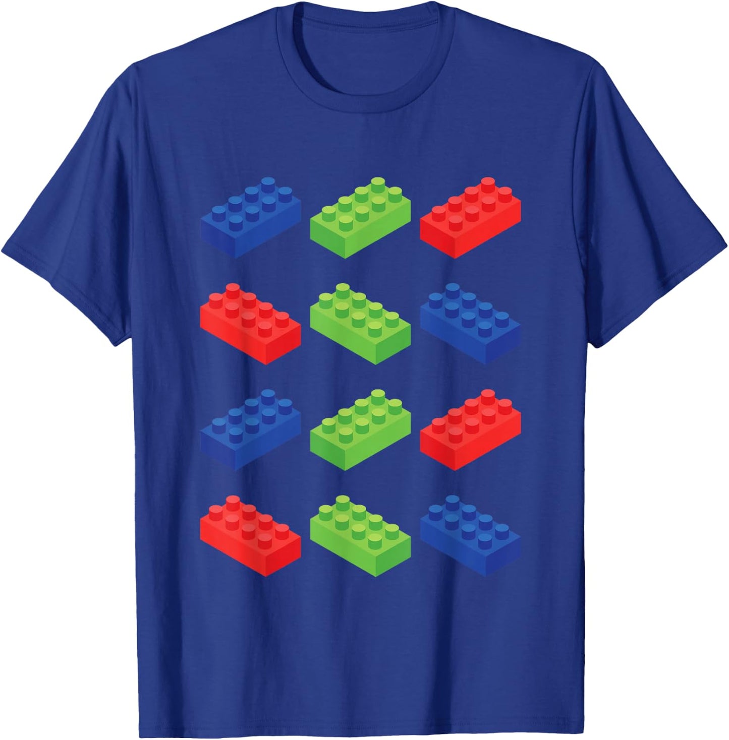 Building Blocks Bricks Master Builder Bricklayer Engineer T-Shirt - T-Shirt | Royal