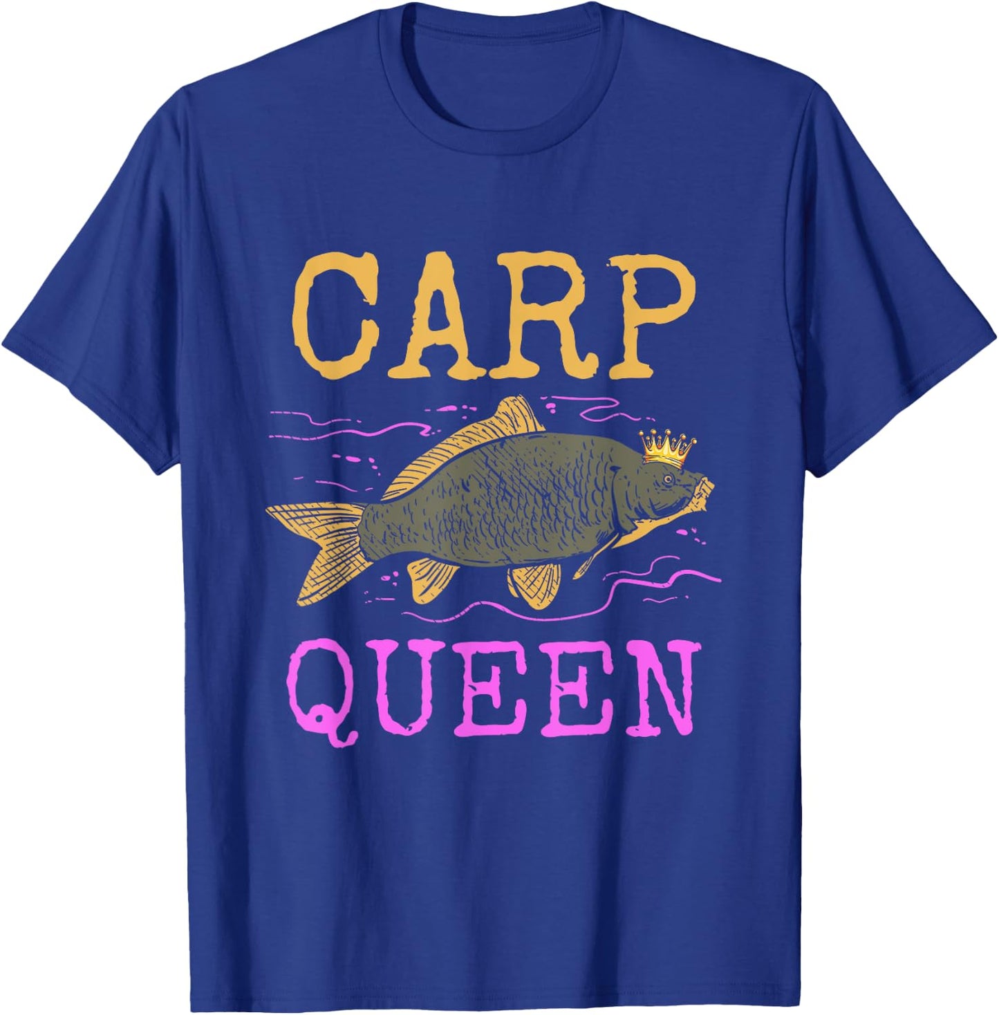 Carp Queen - Carps Fishing Angler Sportfishing Angling T-Shirt - T-Shirt | Royal