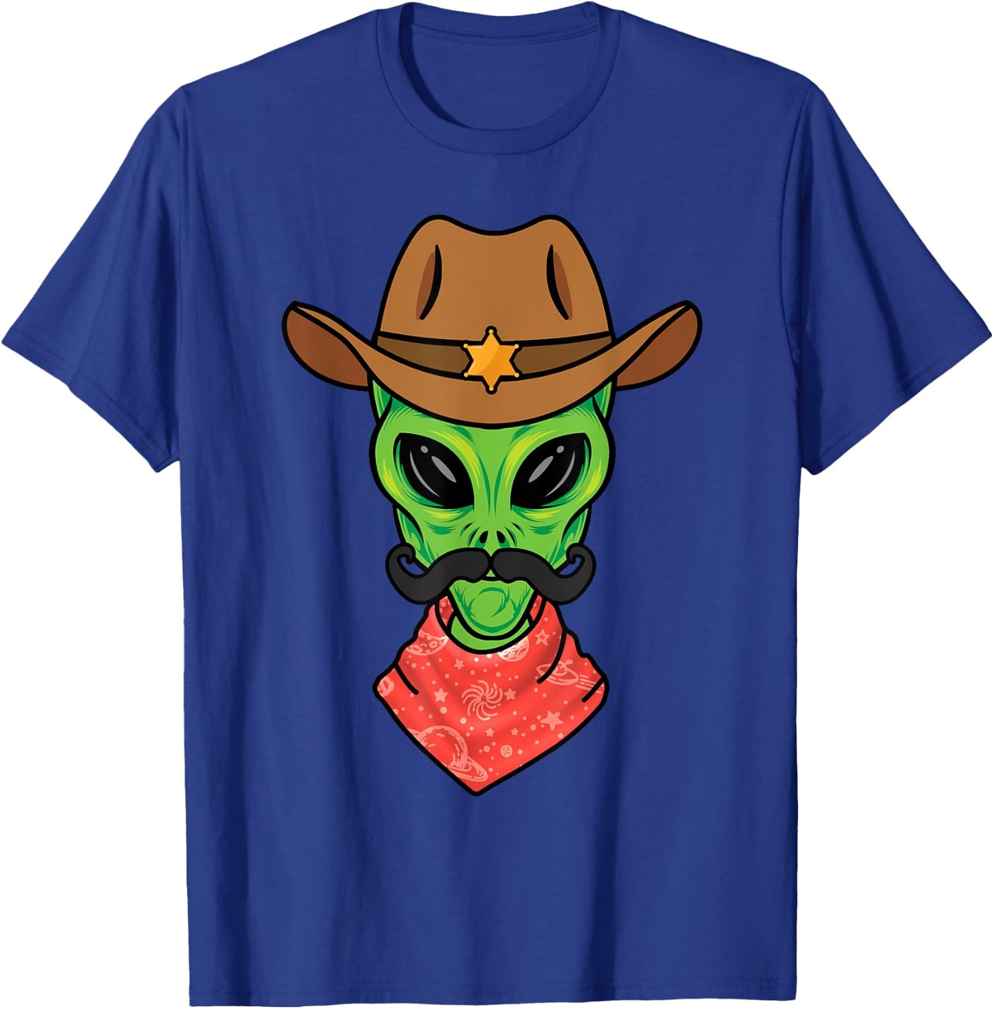 Alien Cowboy for Boys Halloween Sheriff Space Alien Cowboy T-Shirt - T-Shirt | Royal