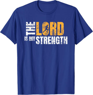 Christian Running Gift - The Lord is My Strength T-Shirt - T-Shirt | Royal