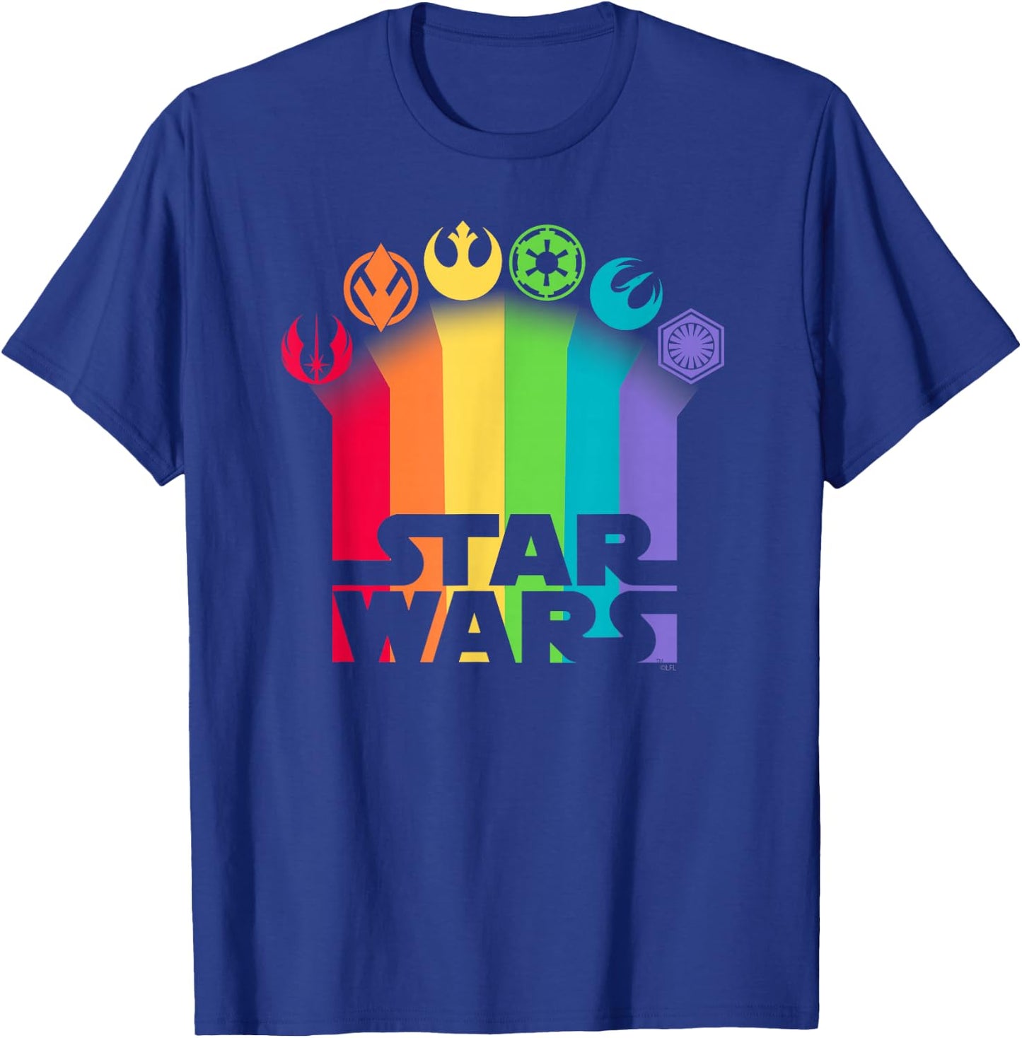 Star Wars Logo with Pride Icons T-Shirt - T-Shirt | Royal