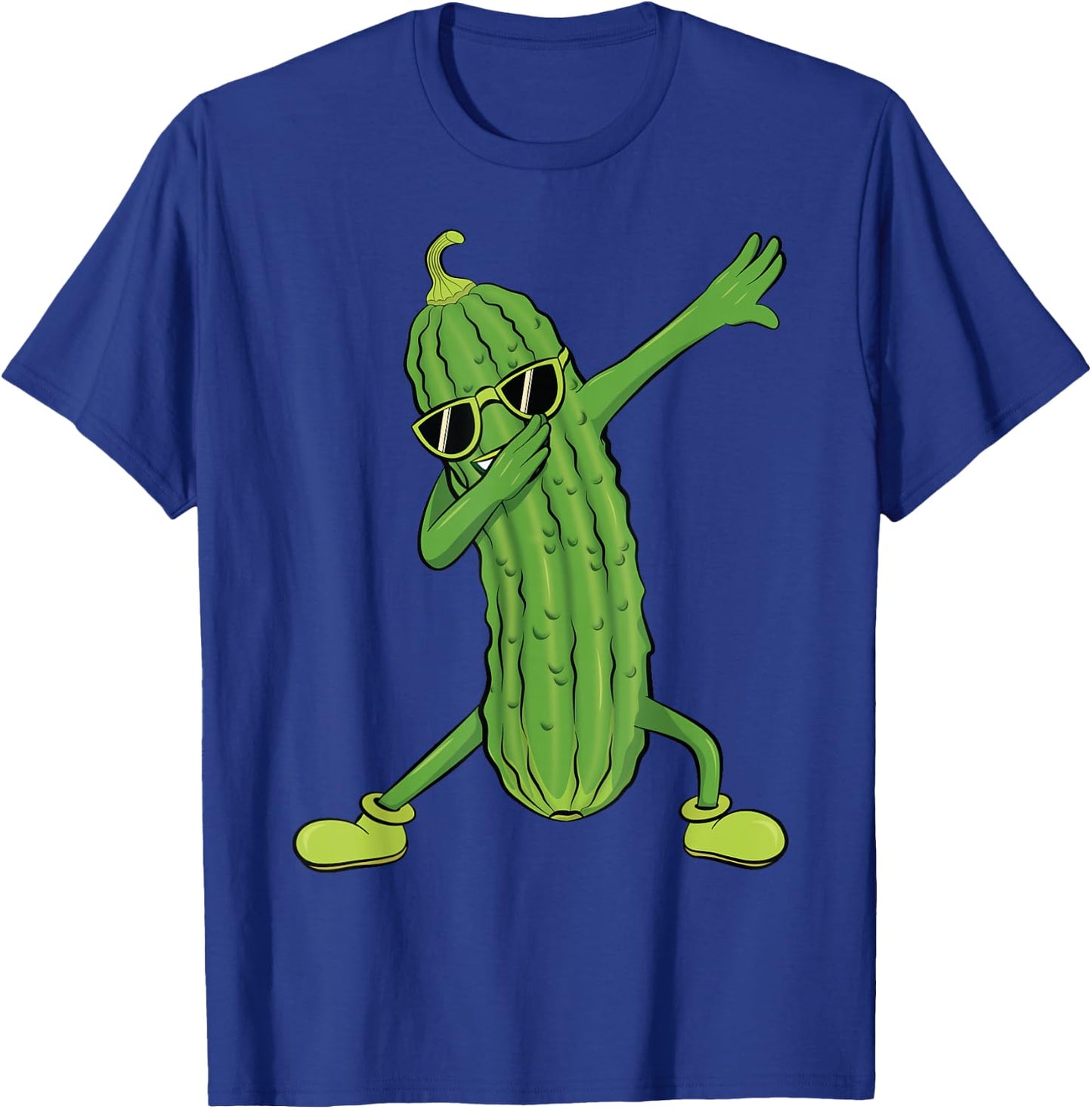 Dabbing Pickle Dancing Cucumber Lover Funny Gifts T-Shirt - T-Shirt | Royal