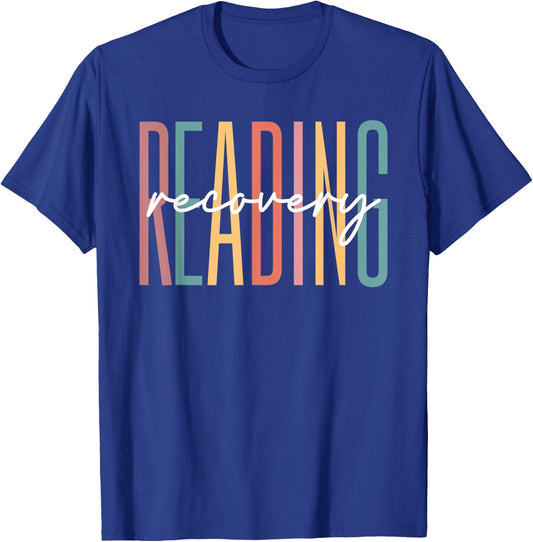 Reading Recovery Coach Teacher Literacy Reading Specialist T-Shirt - T-Shirt | Royal