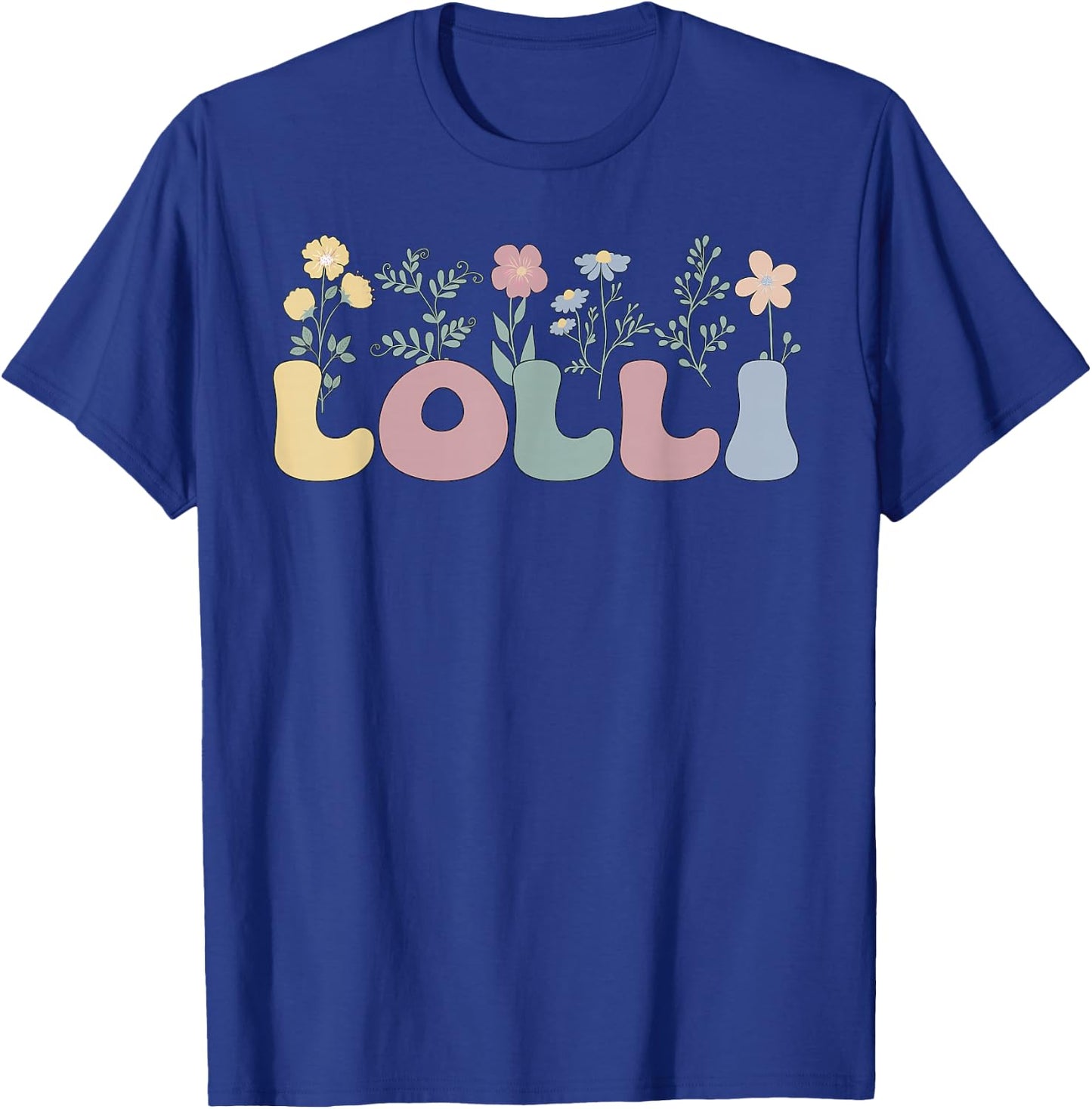 Groovy Lolli Grandmother Flowers Lolli Grandma T-Shirt - T-Shirt | Royal