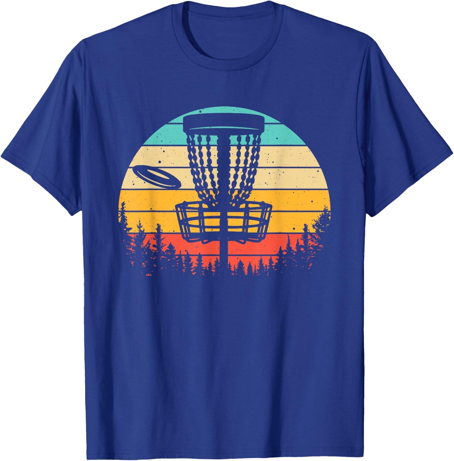 Funny Disc Golf Art Women Vintage Disc Golfer Lovers T-Shirt - T-Shirt | Royal