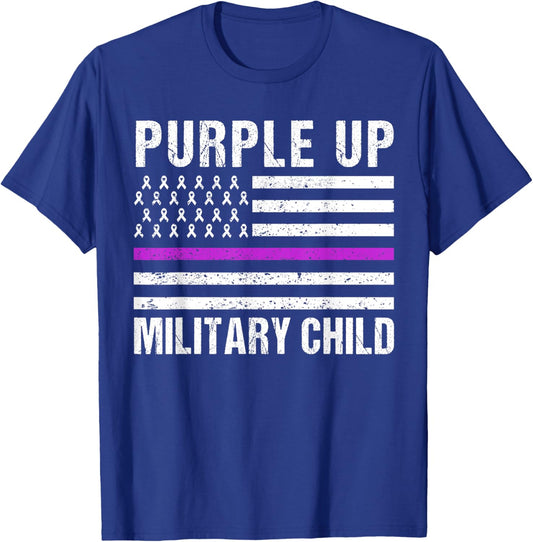 Month of the Military Child 2022 Purple up for Military Kids T-Shirt - T-Shirt | Royal