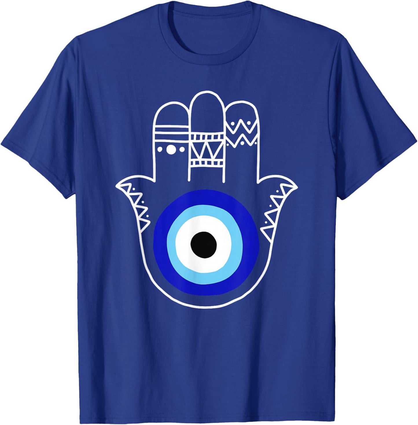 Hand of Hamsa Evil Eye Curse Protection Nazar Mati Evil Eye T-Shirt - T-Shirt | Royal
