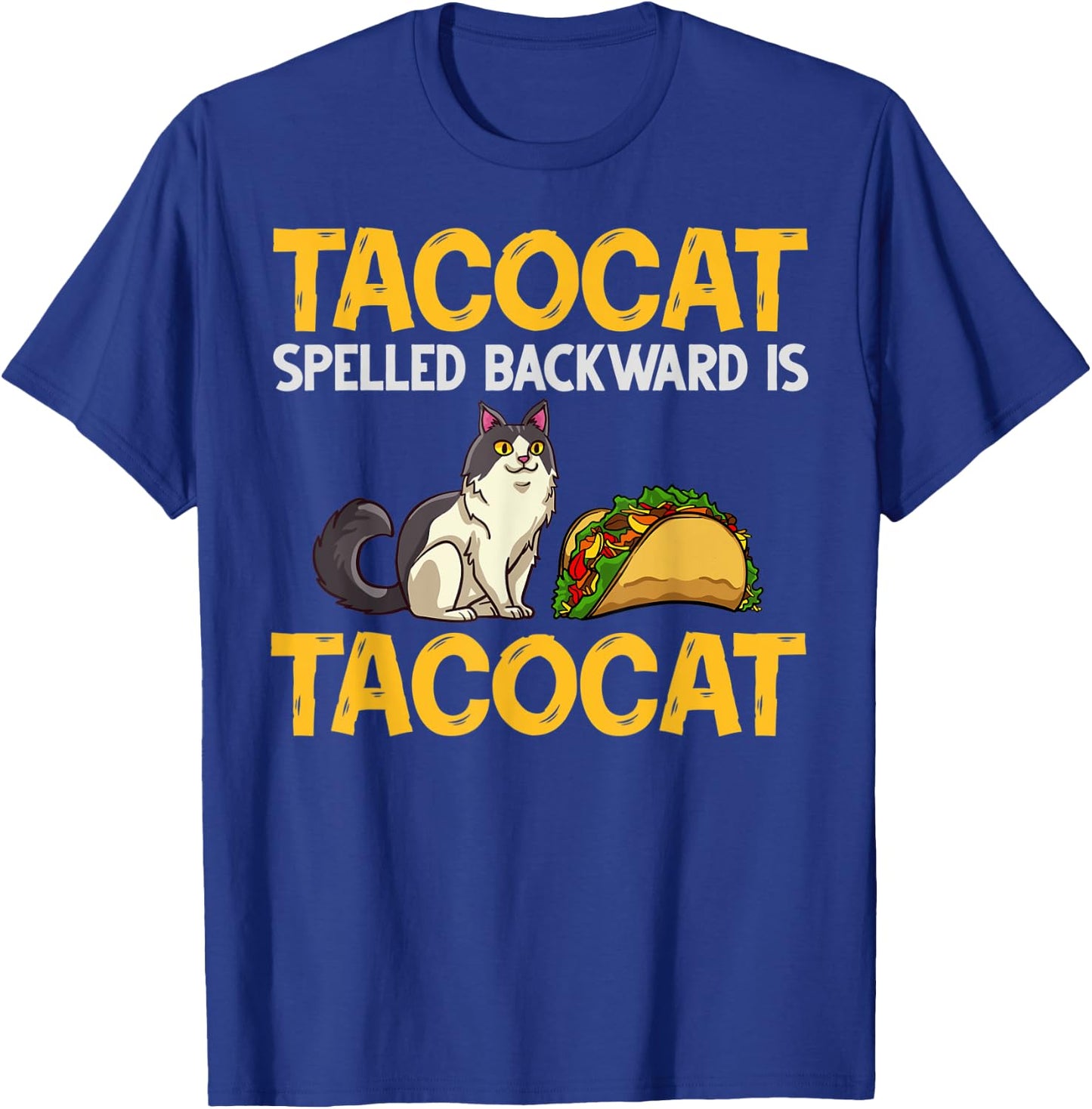 Tacocat Spelled Backwards Taco Cat Kitten T-Shirt - T-Shirt | Royal