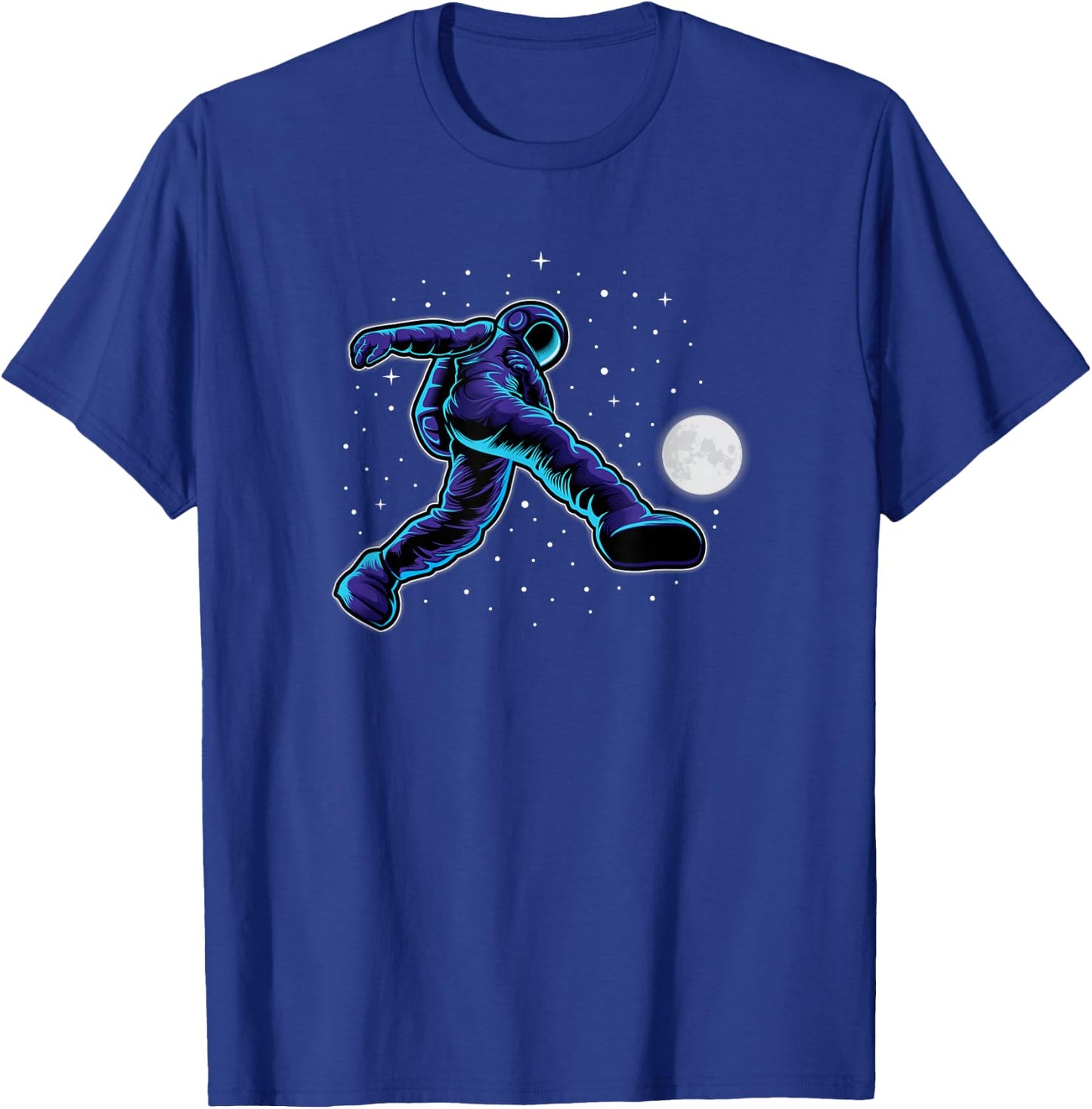 Astronaut Shirt Soccer Playing In Space Soccer Players Gift T-Shirt - T-Shirt | Royal