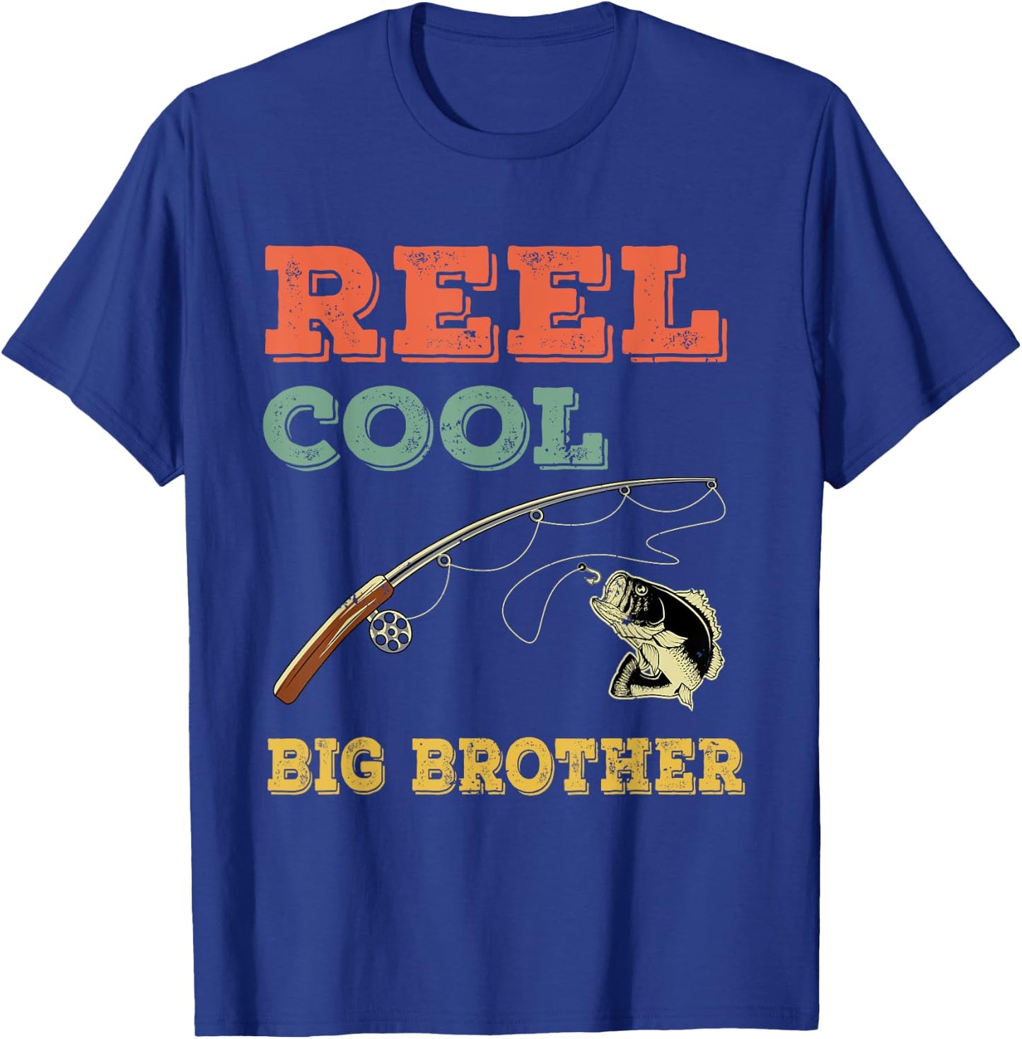 Reel Cool Big Brothers Gift Older Brother Boys Fishing Gift T-Shirt - T-Shirt | Royal