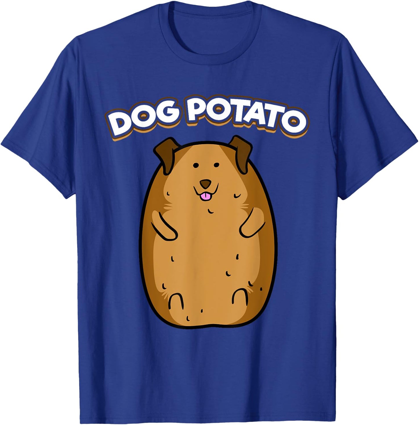 Dog Potato Funny Cute Fat Potato Canine Animal Women Girls Kids T-Shirt - T-Shirt | Royal