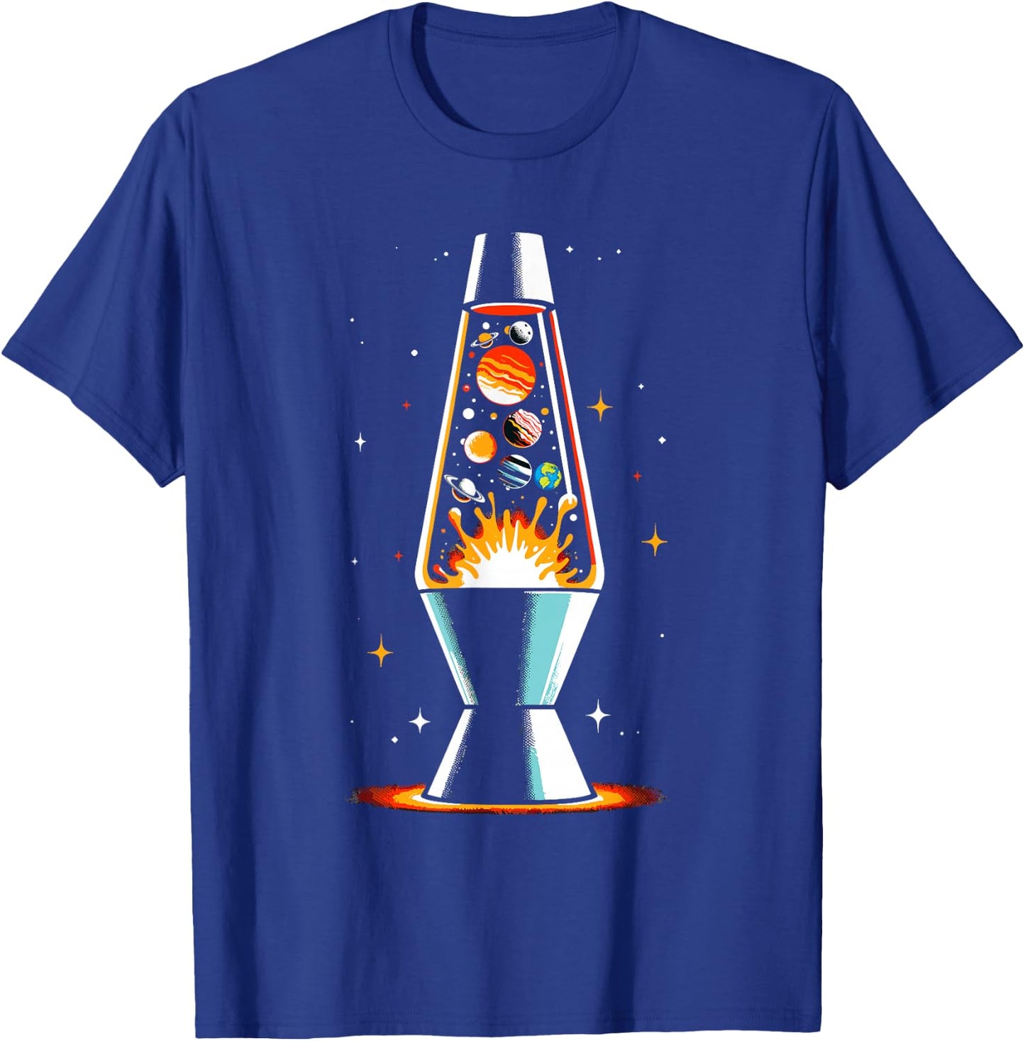 Planets Lava Lamp Science Gifts Men Kids Women Funny Space T-Shirt - T-Shirt | Royal