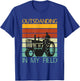 Funny Puns Outstanding in My Field Farms Tractors T-Shirt - T-Shirt | Royal