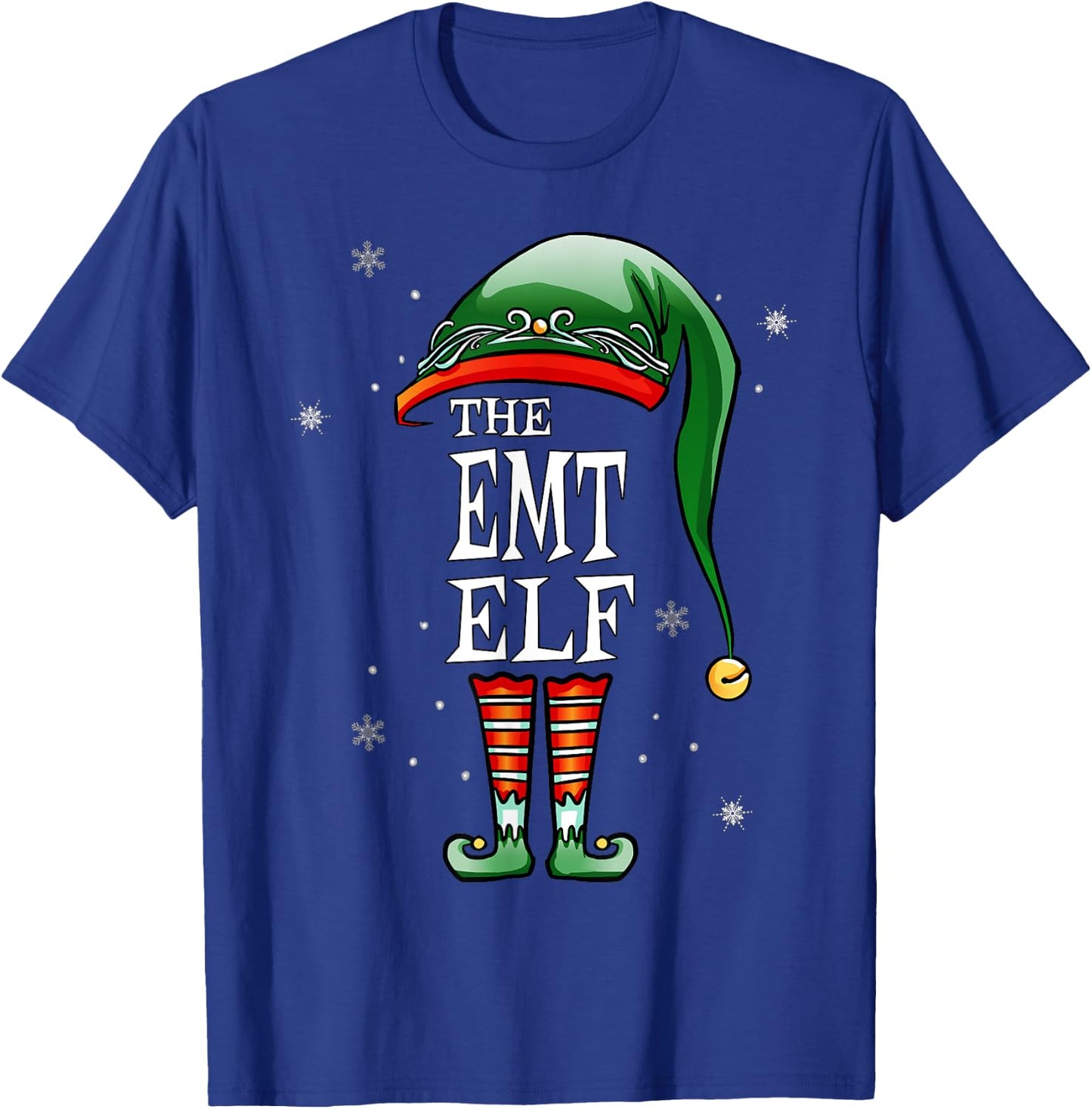 Matching Family Funny The Emt Elf Christmas T-Shirt - T-Shirt | Royal