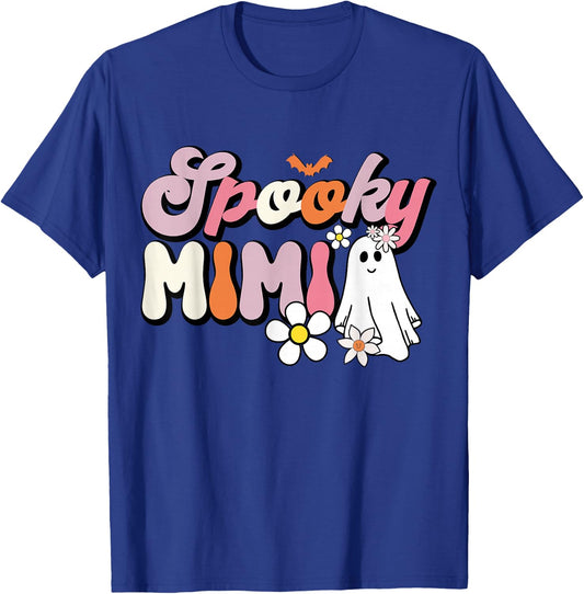 Groovy One Spooky Mimi Mama Grandma Witch Mom Halloween T-Shirt - T-Shirt | Royal