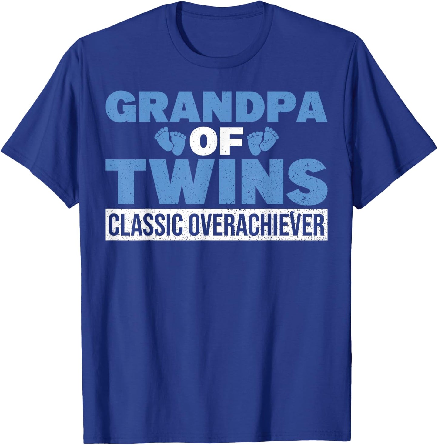 Grandpa Of Twins Classic First Time Grandpa Of Twins T-Shirt - T-Shirt | Royal