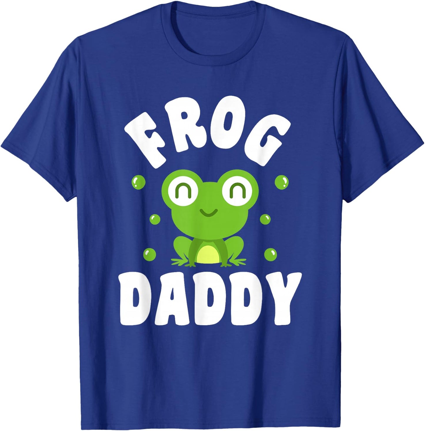 Cute Frog Daddy Cartoon Design T-Shirt - T-Shirt | Royal