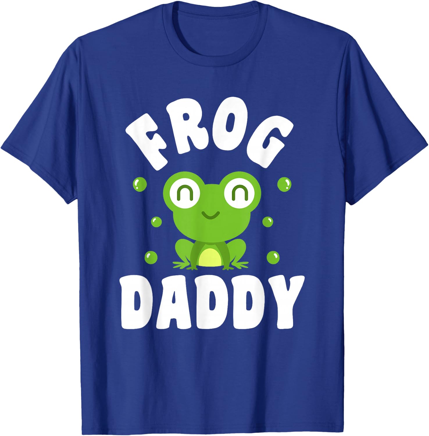 Cute Frog Daddy Cartoon Design T-Shirt - T-Shirt | Royal