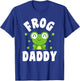 Cute Frog Daddy Cartoon Design T-Shirt - T-Shirt | Royal