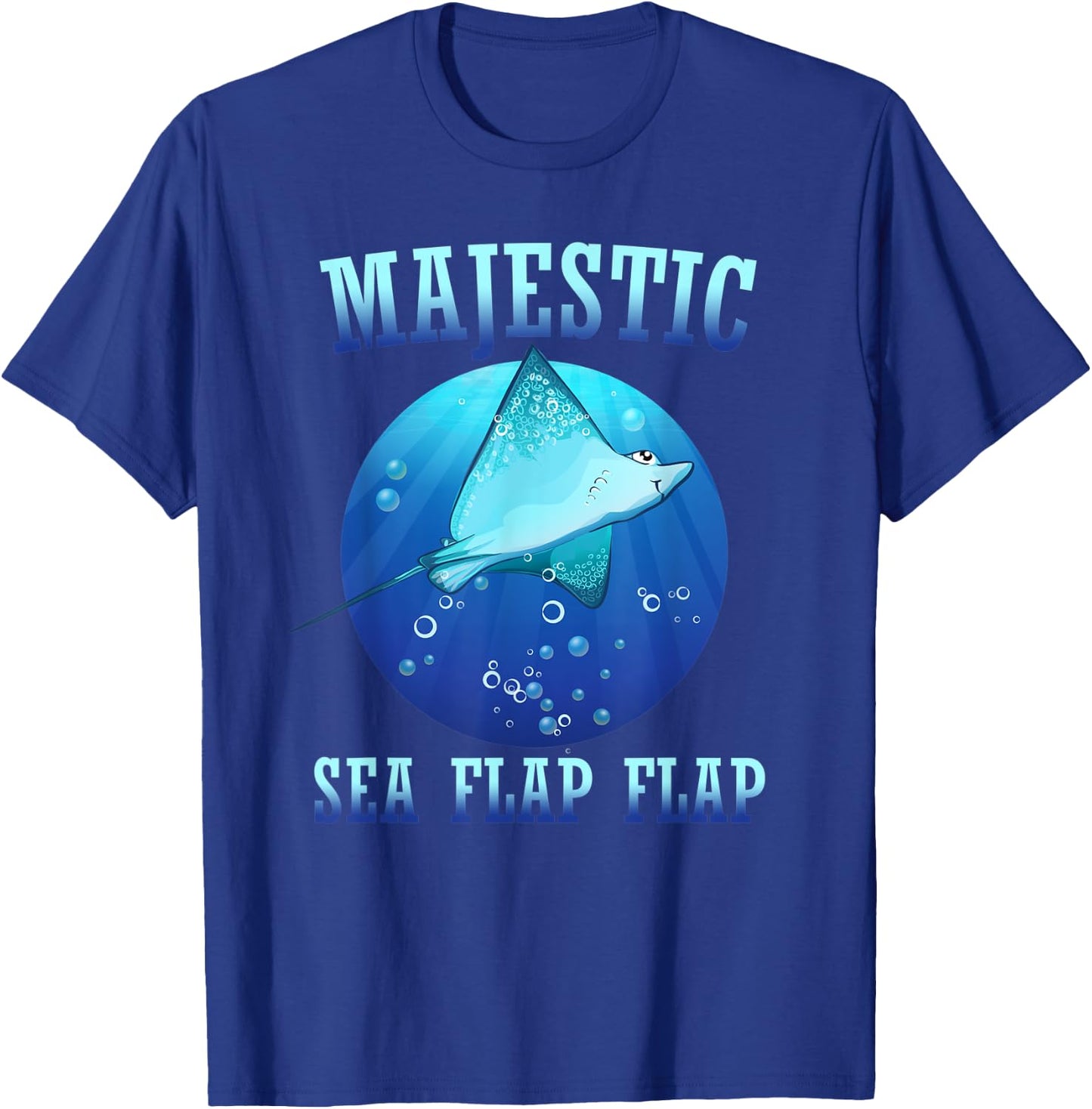 Majestic Sea Flap Flap Stingray T-Shirt - T-Shirt | Royal
