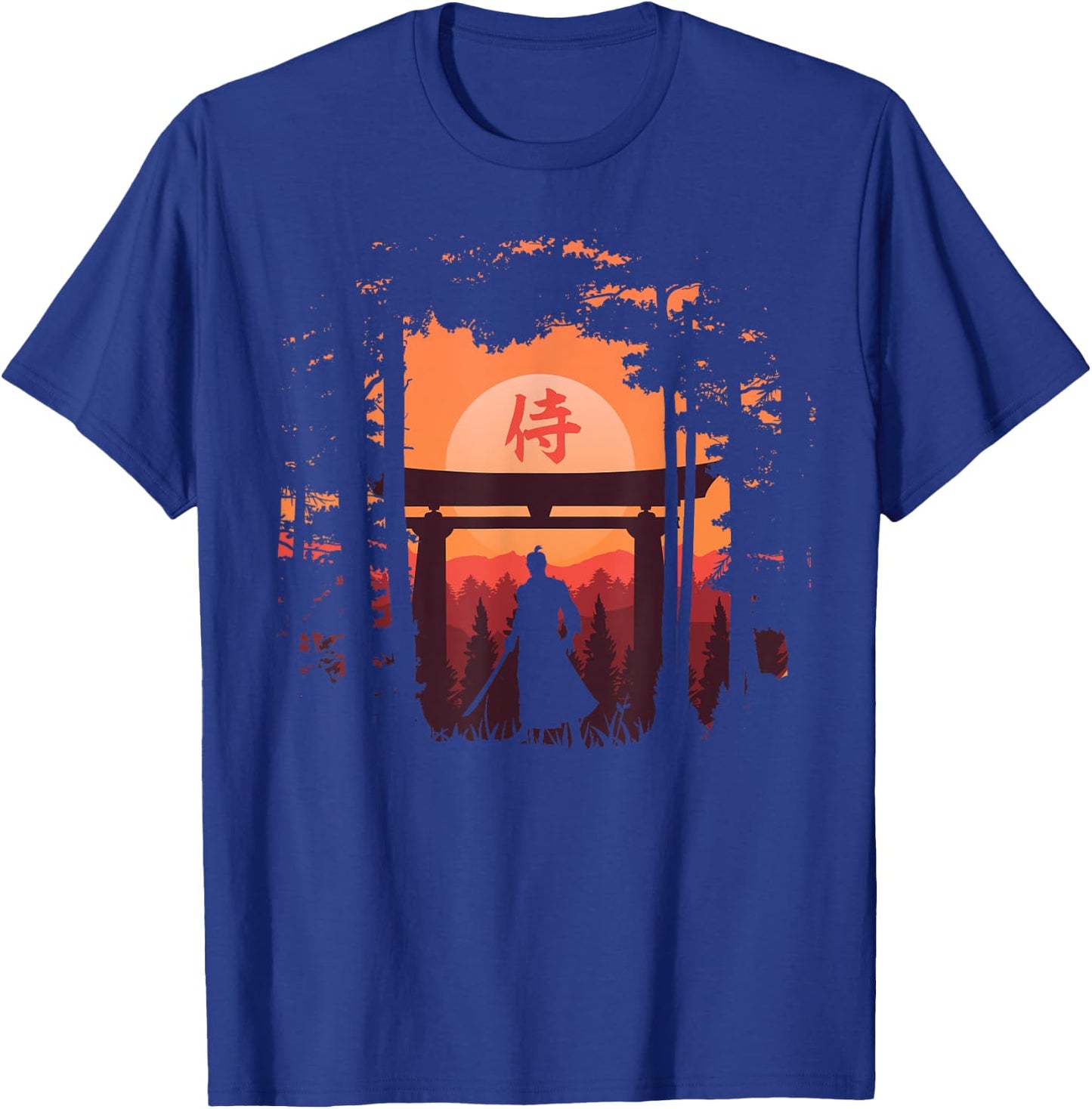 Japanese Samurai Warrior Japanese Swordmen T-Shirt - T-Shirt | Royal