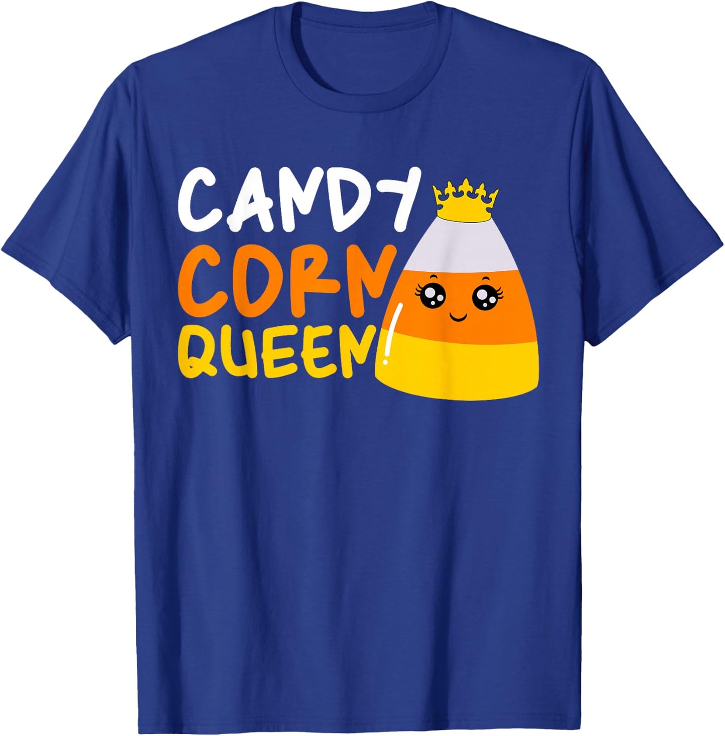 Candy Corn Queen Costume Halloween Cute Kawaii Crown Girls T-Shirt - T-Shirt | Royal