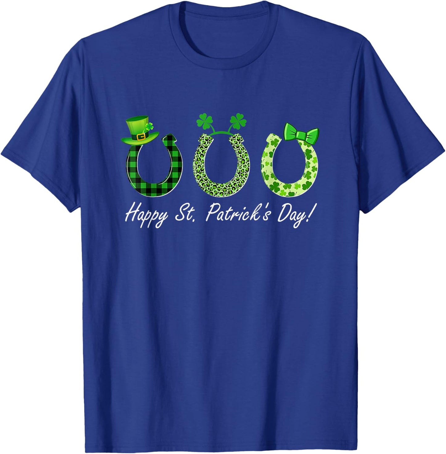 Leprechaun Horse Riding Animal Lover Farmer St Patrick's Day T-Shirt - T-Shirt | Royal