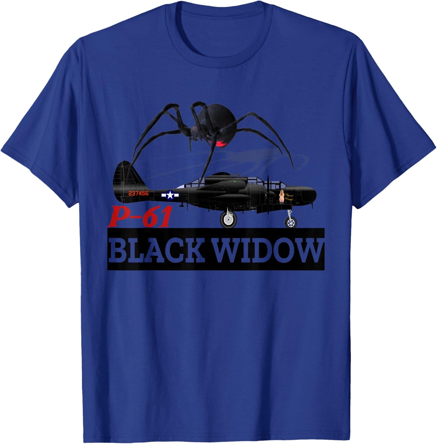 Great Aviation . P-61 Black Widow. Awesome ! T-Shirt - T-Shirt | Royal