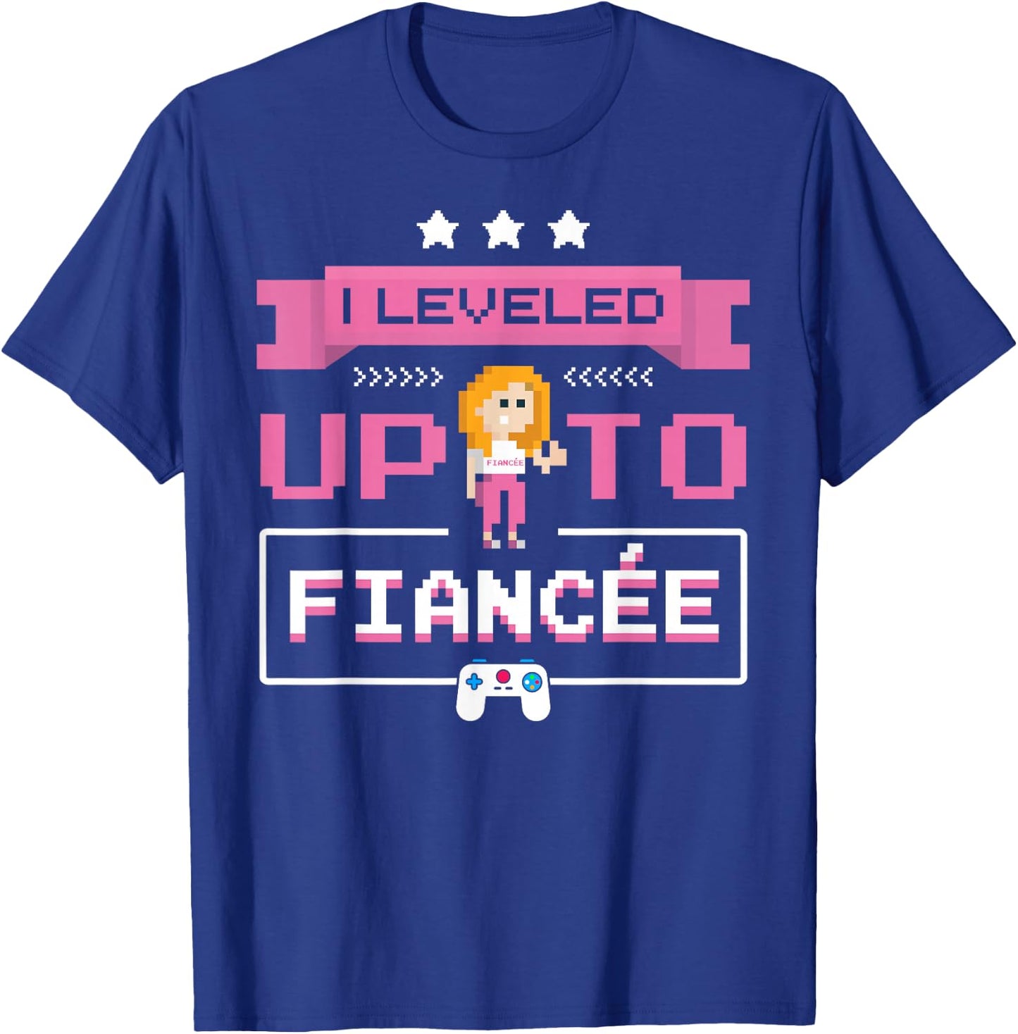 Engaged Couple Gaming Engagement Gamer Girlfriend Fiancee T-Shirt - T-Shirt | Royal
