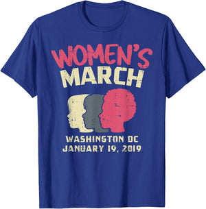 March Washington DC Shirt January 19 2019 Heads T-Shirt - T-Shirt | Royal