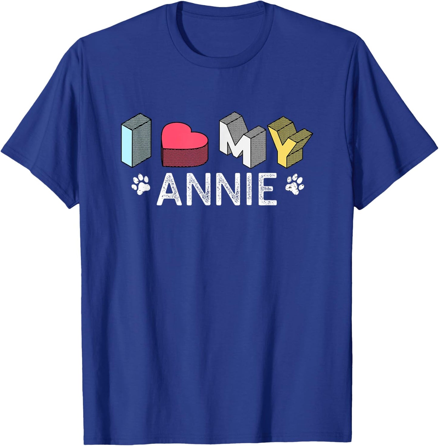 Annie Personalized Dog Name Annie Pet Lover T-Shirt - T-Shirt | Royal