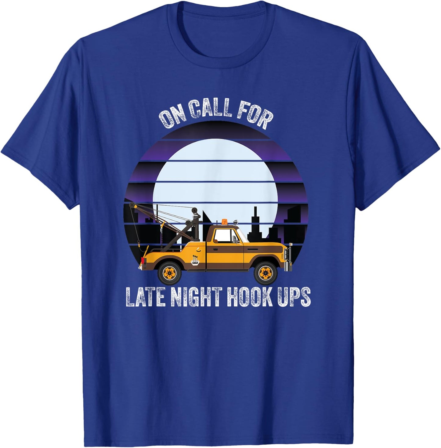 Funny tow truck driver old man tow operator T-Shirt - T-Shirt | Royal