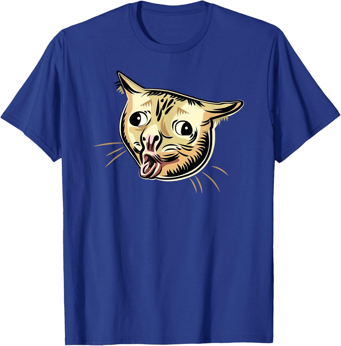Coughing Cat Funny Cat Meme Graphic T-Shirt - T-Shirt | Royal