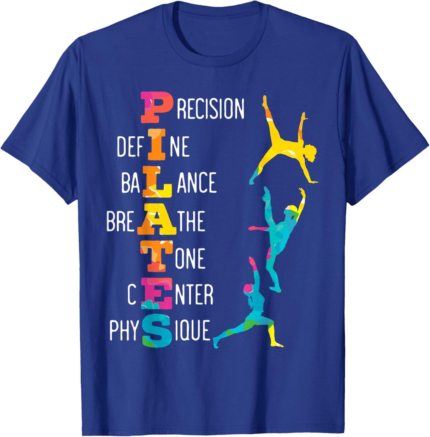 Pilates Fitness Exercise Training Contrology Meditation T-Shirt - T-Shirt | Royal