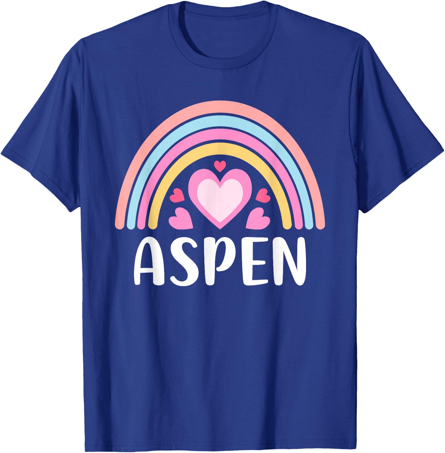 Aspen Colorado and Girls Cute Rainbow Aspen T-Shirt - T-Shirt | Royal