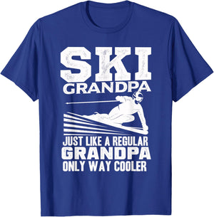 Funny Ski Skiing Grandpa Grandfather Cool Quote T-Shirt - T-Shirt | Royal