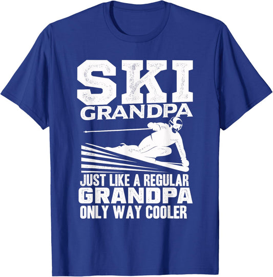 Funny Ski Skiing Grandpa Grandfather Cool Quote T-Shirt - T-Shirt | Royal
