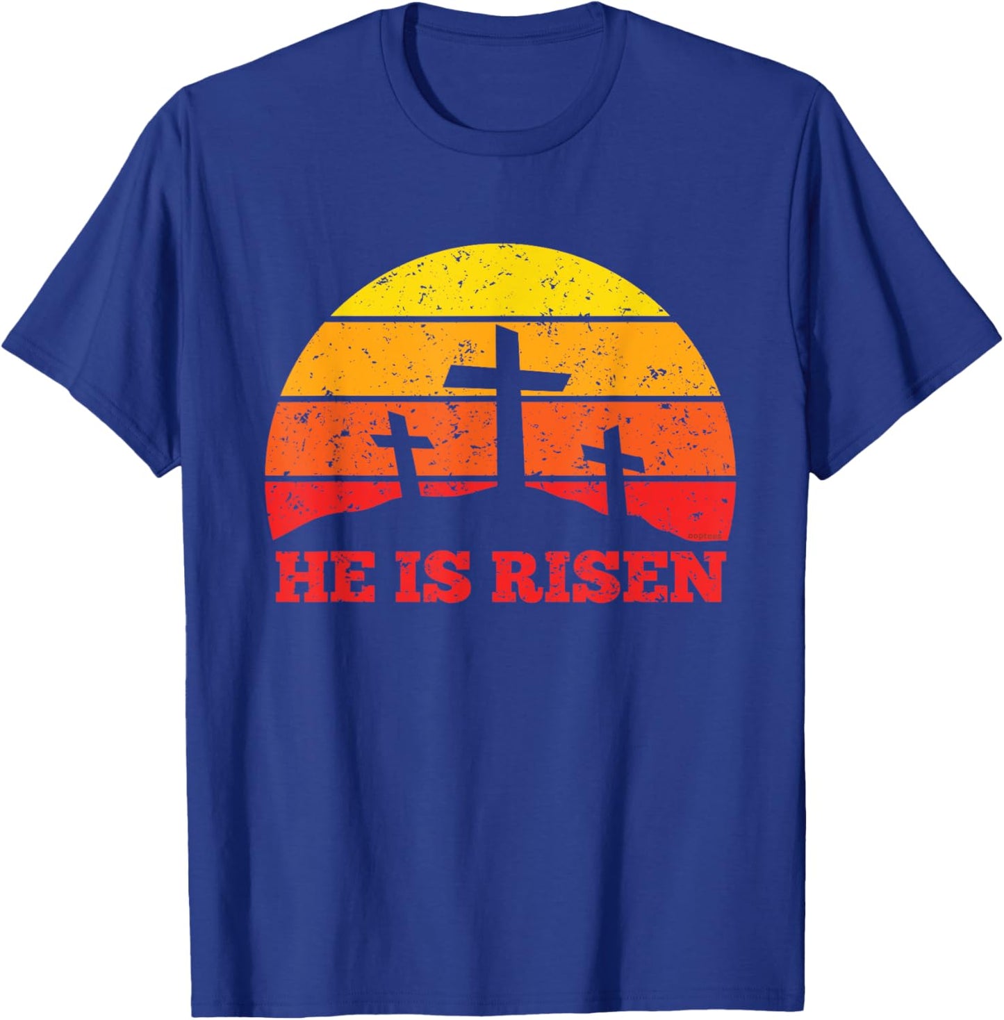 He Is Risen Easter Sunset Jesus Christ Is Risen Resurrection T-Shirt - T-Shirt | Royal