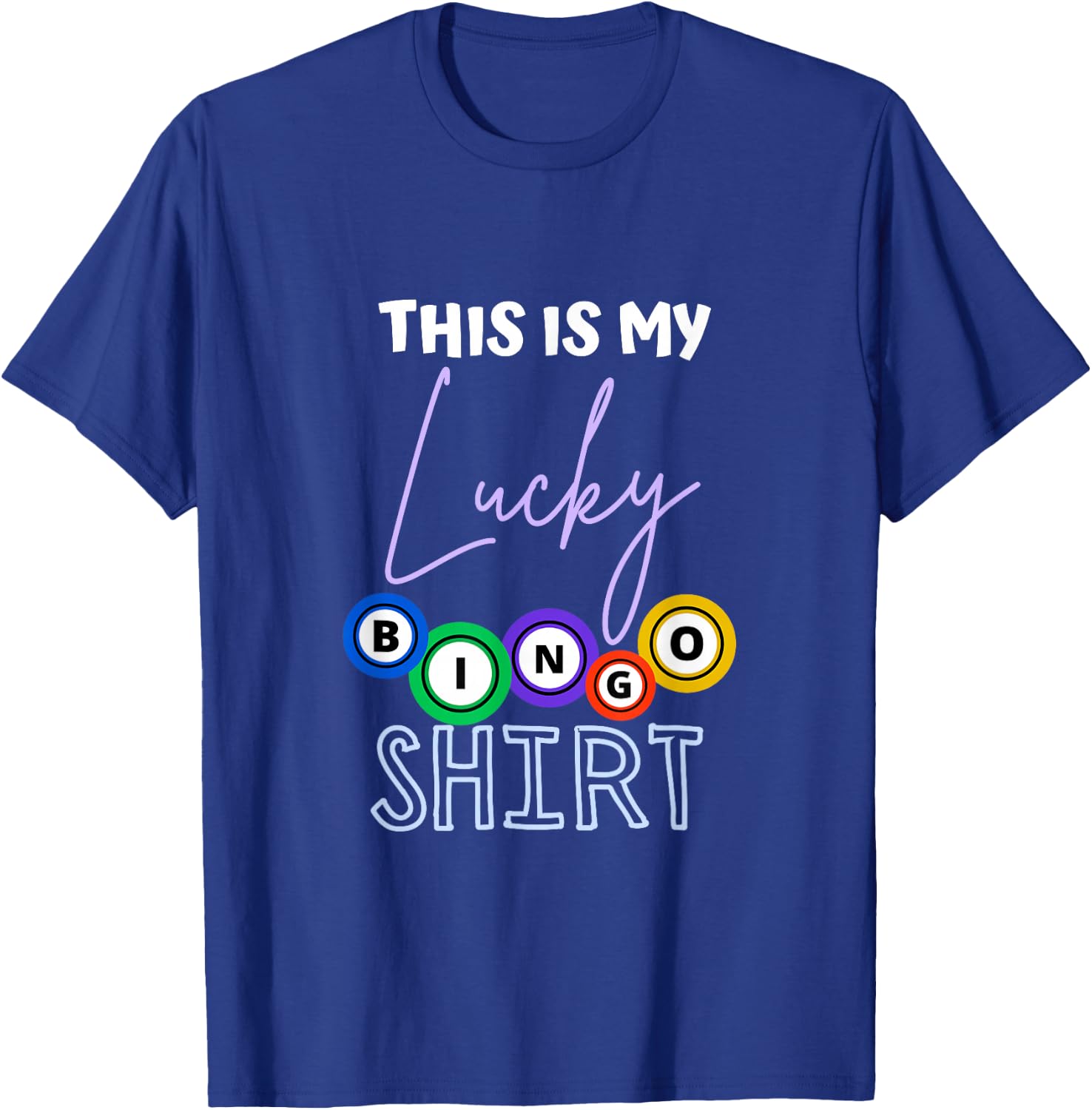 This Is My Lucky Bingo Design for gambling fun casino lovers T-Shirt - T-Shirt | Royal