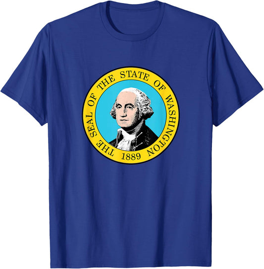 Washington State Flag T-Shirt - T-Shirt | Royal
