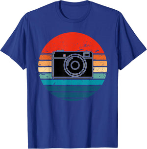 Photographer Shirt - Vintage Retro Design Camera T-Shirt - T-Shirt | Royal