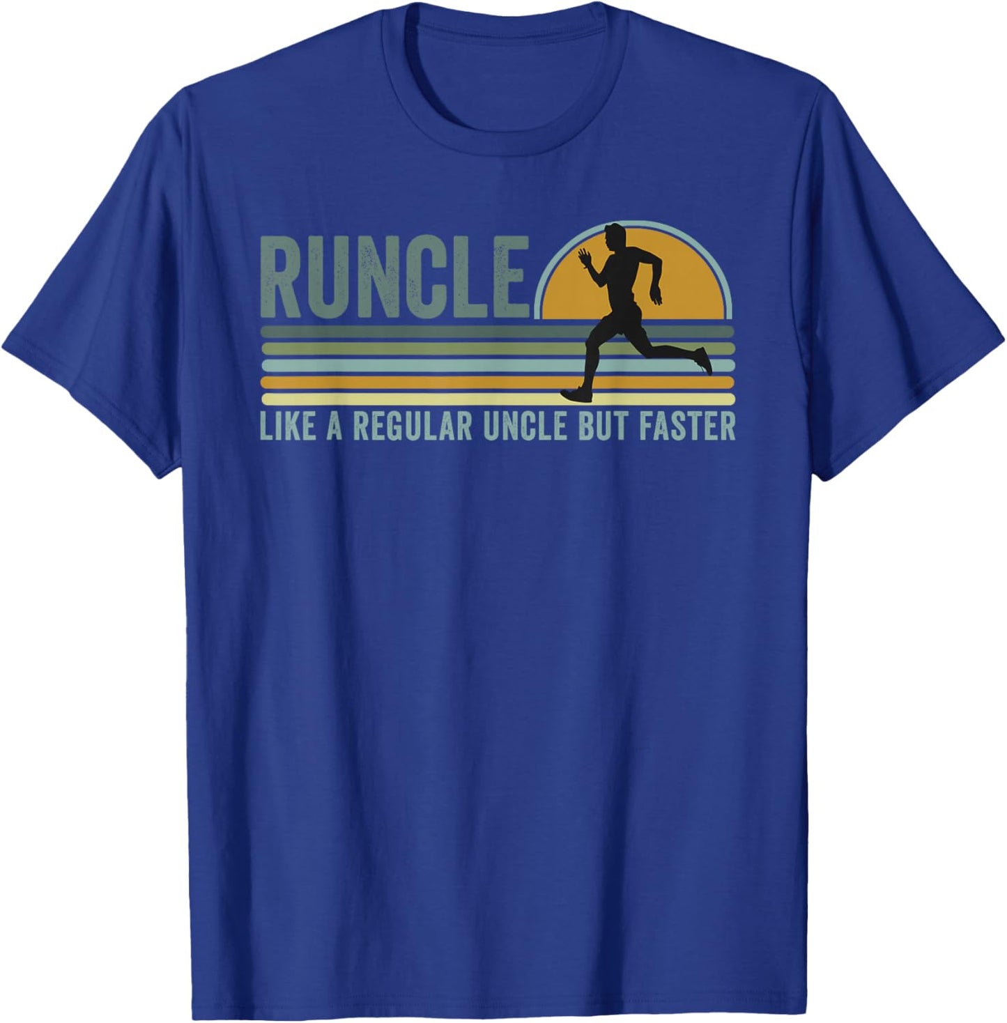 Runcle Funny Running Uncle Meme Fast Runner Racer Racing Man T-Shirt - T-Shirt | Royal